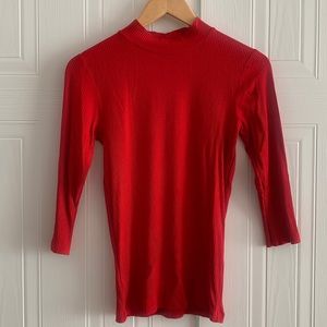 Stradivarius 3/4 Red shirt